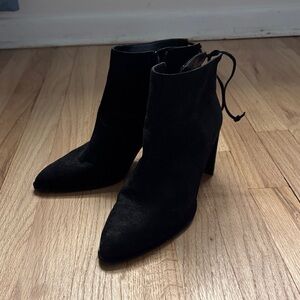Stuart Weitzman Black Ankle Booties